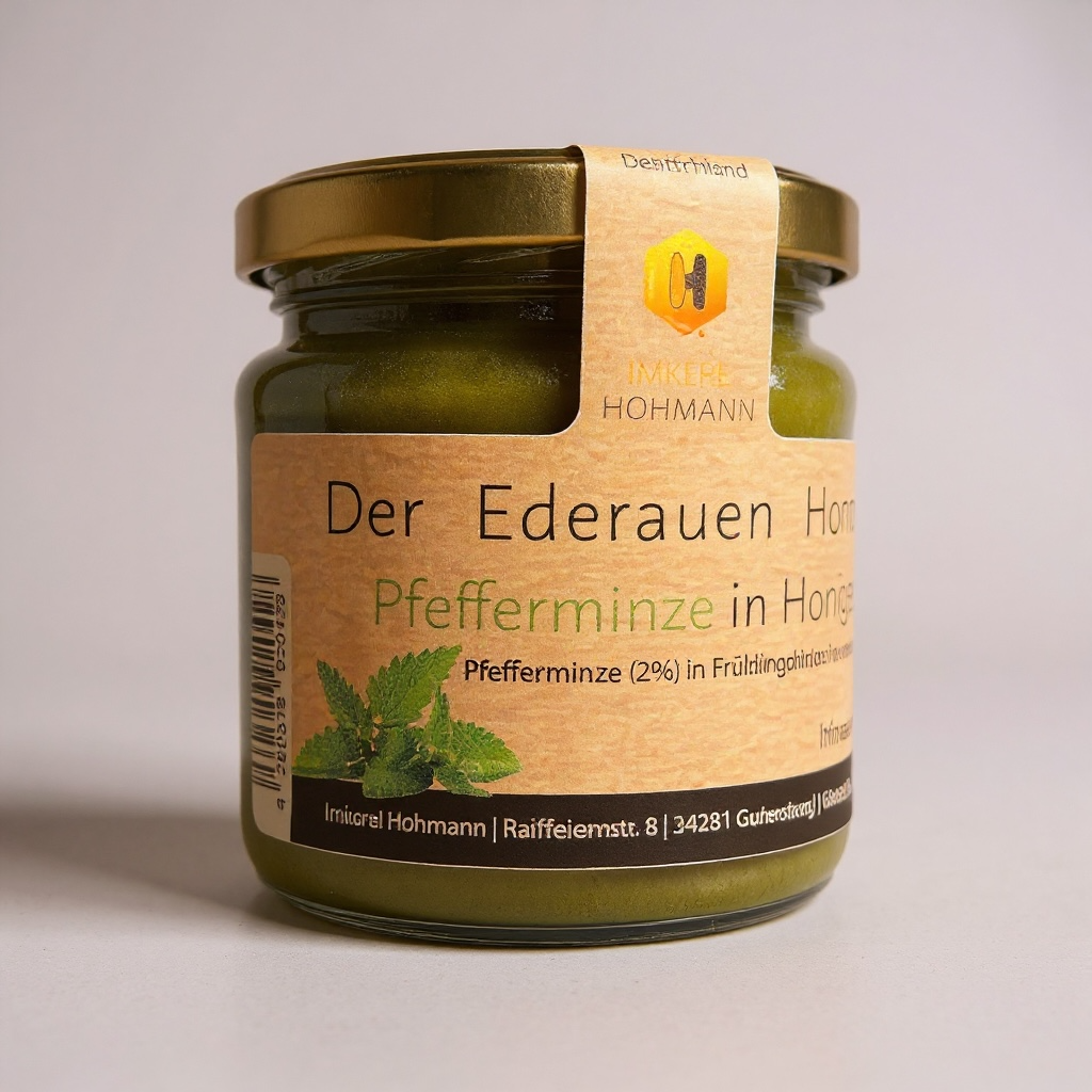Pfefferminze in Honig